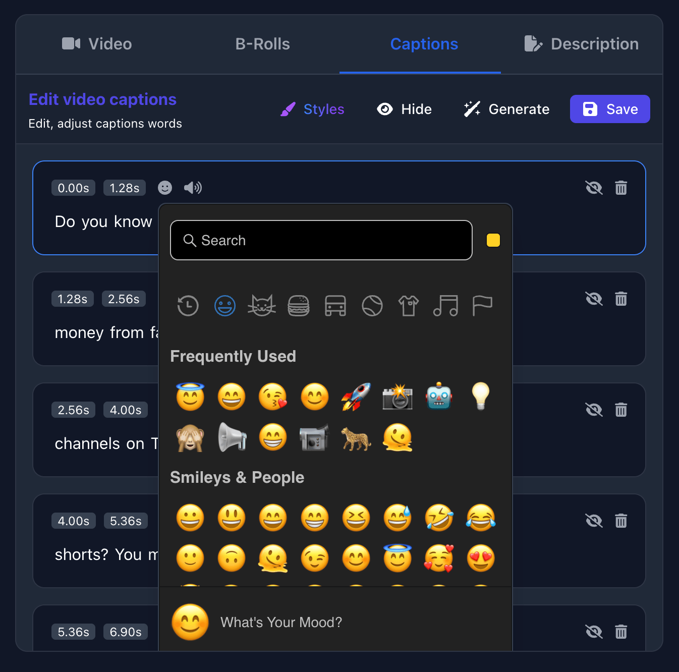 ShortFast Caption Editor - Edit and style captions